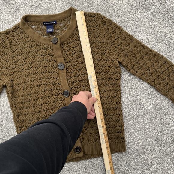 Cottagecore Cardigan Sweater Womens Medium Crocheted Boho Layering Grandmacore - Picture 2 of 7